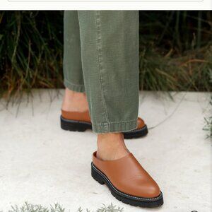 Jenni Kayne Leather Lug Mule Canyon Size 40